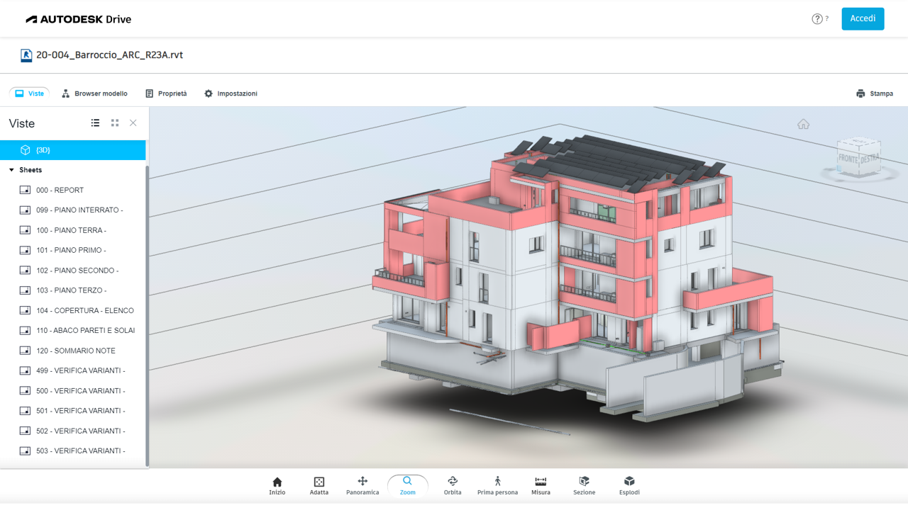 Modello Revit - Vista 1